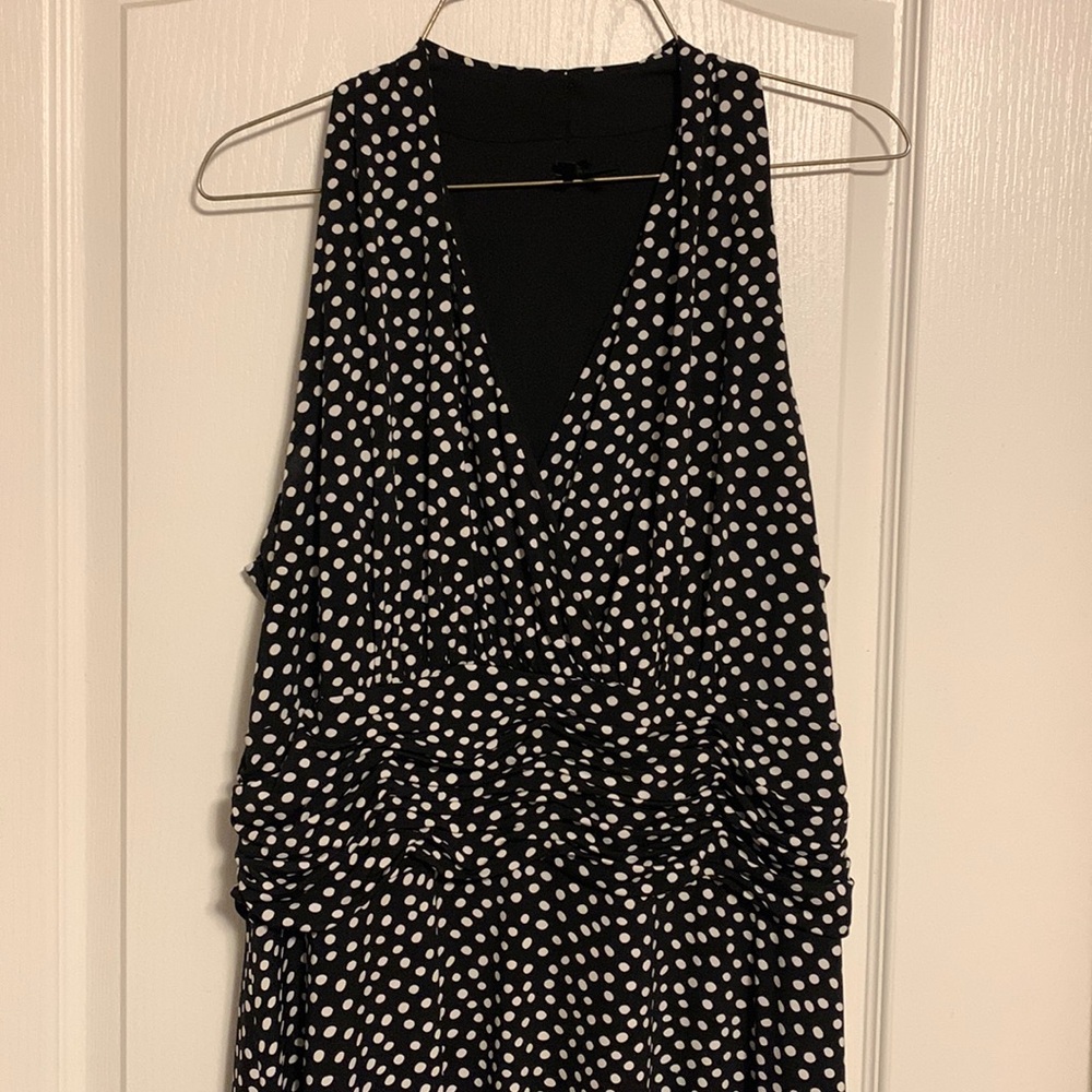 Black with white polka dot dress